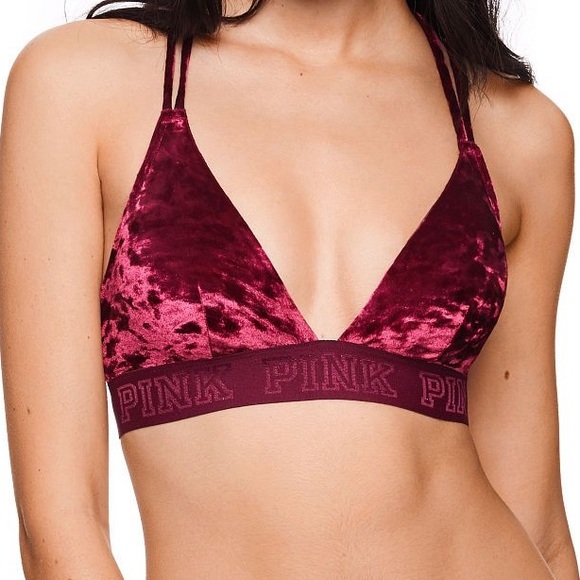 Victoria’s Secret PINK Velvet Triangle Bralette - Picture 1 of 12